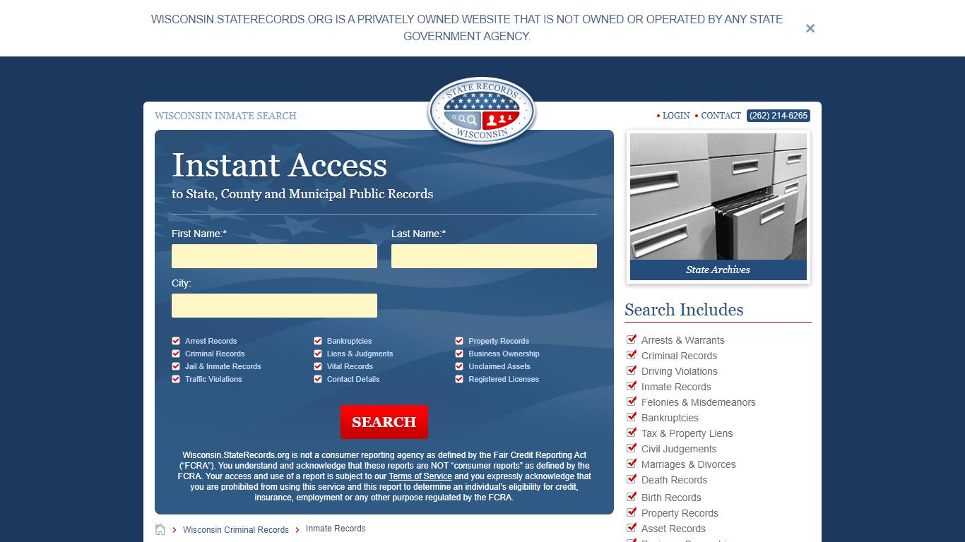 Wisconsin Inmate Search | StateRecords.org